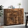 vidaXL Sideboard FLORIN Smoked Oak 88.5 x 30.5 x 73 cm Engineered Wood