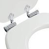 vidaXL Soft-Close Toilet Seat White 44 x 38 cm MDF board