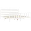 vidaXL Bed Frame without Mattress White 200x200 cm Solid Wood Pine