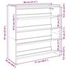 vidaXL Shoe Rack Black 80x25x81 cm Engineered Wood