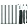 vidaXL Fence with Posts Green 0.4 x 25 m PVC-coated steel