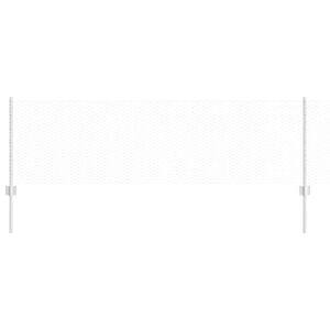 vidaXL Hexagonal Fence with Post 10 x 0.6 m Galvanised Steel Silver
