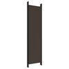vidaXL 6-Panel Room Divider Brown 300x200 cm Fabric