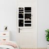 vidaXL Mirror Jewellery Cabinet with LED Lights Wall Mounted White