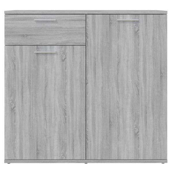 vidaXL Sideboard Grey Sonoma 80x36x75 cm Engineered Wood
