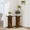 vidaXL Plant Stands 2 pcs Smoked Oak 30x30x60 cm Engineered Wood