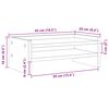vidaXL Monitor Stand Brown Oak 42x24x16 cm Engineered Wood