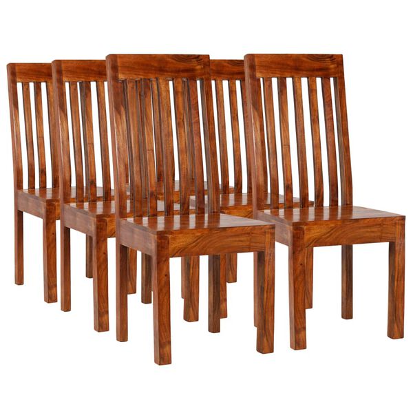 vidaXL Dining Table Set 7 Pieces Solid Acacia Wood