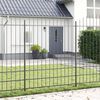 vidaXL Garden Fence 8 pcs Grey 170 x 225 cm Powder-Coated Steel