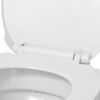 vidaXL Wall-Hung Toilet with Soft-Close Seat Ceramic White WC