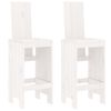 vidaXL 3 Piece Garden Bar Set White Solid Wood Pine