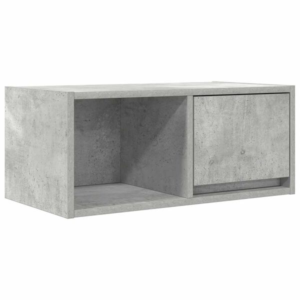 vidaXL TV Cabinet Concrete Grey 60x31x25.5 cm Engineered Wood
