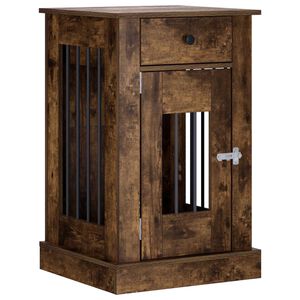 vidaXL Dog Crate Furniture Smoked Oak 50 x 47.5 x 80 cm
