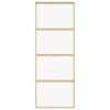 vidaXL Sliding Door Gold 76x205 cm Clear ESG Glass and Aluminium