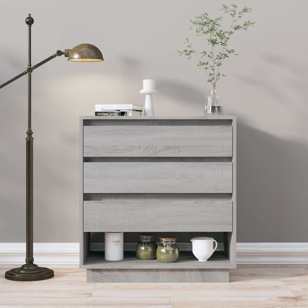 vidaXL Sideboard Grey Sonoma 70x41x75 cm Engineered Wood