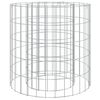 vidaXL Gabion Fire Pit Ø 50 cm Galvanised Iron