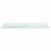 vidaXL Table Top White 100x50 cm 6mm Tempered Glass with Marble Design