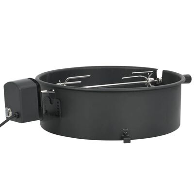 vidaXL BBQ Rotisserie Ring Kit 47 cm Black