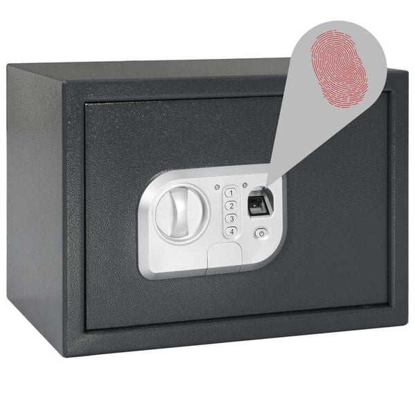 vidaXL Digital Safe with Lock Dark grey 35 x 25 x 25 cm Steel