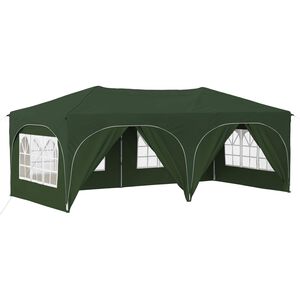 vidaXL Pop-up Party Tent 575 x 288 x 245 cm Green Oxford Fabric