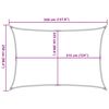 vidaXL Sunshade Sail 160 g/m&sup2; White 2.5x3.5 m HDPE