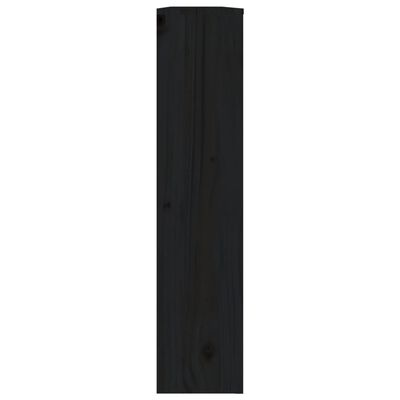 vidaXL Radiator Cover Black 153x19x84 cm Solid Wood Pine