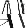 vidaXL Campfire Tripod 3 pcs Black Steel