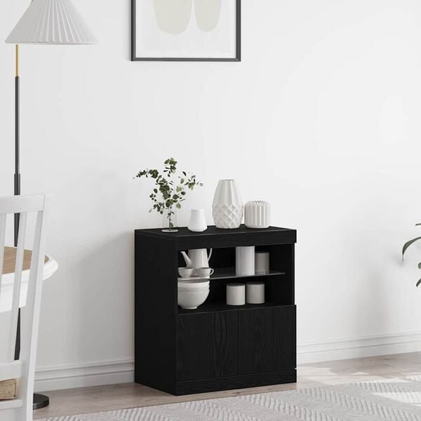 vidaXL Sideboard Black 60 x 37 x 67 cm Engineered wood