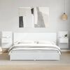 vidaXL Bed Headboard with Cabinets White 200 cm Engineered Wood