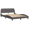 vidaXL Bed Frame with LED without Mattress "Hvar" Grey 140x190 cm