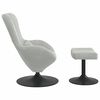 vidaXL Egg Chair with Footstool Light Grey 63 x 73 x 90 cm Velvet