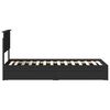 vidaXL Storage Bed with Headboard Black 75 x 190 cm Engineered Wood