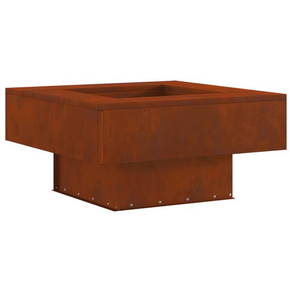vidaXL Fire Pit Brown 60 x 60 x 30 cm Weathering Steel