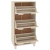 vidaXL Shoe Cabinet HAMAR Honey Brown 59.5x35x117 cm Solid Wood Pine