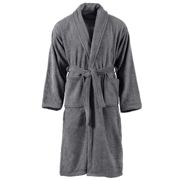 vidaXL Unisex Terry Bathrobe 100% Cotton Anthracite S