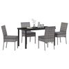 vidaXL Garden Dining Set 5 pcs Grey Powder-Coated Steel
