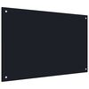 vidaXL Kitchen Backsplash Black 90 x 60 cm Tempered Glass