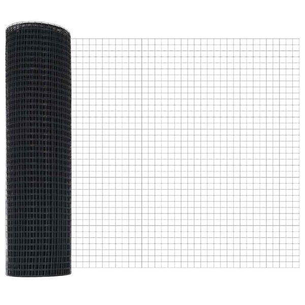 vidaXL Welded Wire Fence Grey 0.5 x 100 m
