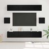 vidaXL TV Cabinet Set Wall-mounted 8 pcs Black Oak Engineered Wood