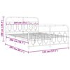 vidaXL Metal Bed Frame without Mattress with Footboard Black 140x200cm