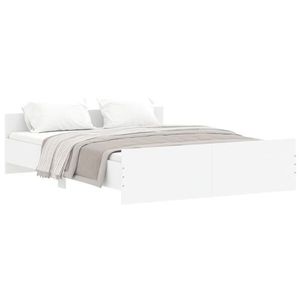 vidaXL Bed Frame without Mattress White 160x200 cm