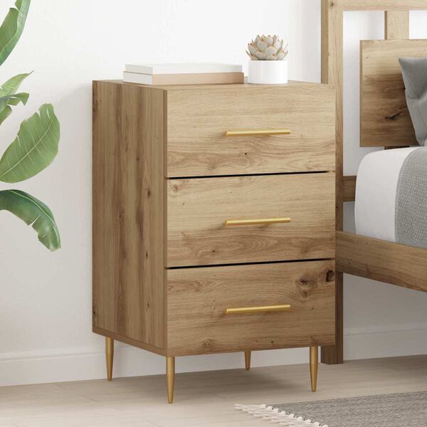 vidaXL Bedside Cabinet Artisan Oak 40 x 40 x 66 cm Engineered Wood