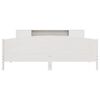 vidaXL Bookcase Bed without Mattress White 200x200cm Solid Wood Pine