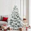 vidaXL Artificial Christmas Tree with 300 LEDs White 180 cm PE and PVC