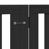 vidaXL Dog Gate with Door Foldable 12 Panels Black 960 cm Poplar Wood