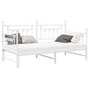 vidaXL Daybed Frame with Headboard White 100 x 200 cm Steel