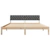 vidaXL Bed frame Brown and dark grey 180 x 200 cm Solid pine wood