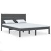vidaXL Bed Frame without Mattress Grey 120x190 cm Small Double Solid Wood