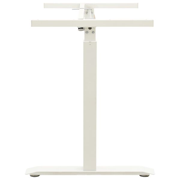 vidaXL Manual Height Adjustable Standing Desk Frame Hand Crank White