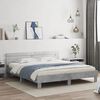 vidaXL Bed Frame with LED without Mattress Concrete Grey 200x200 cm